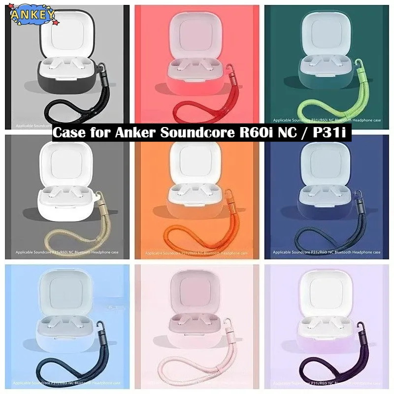 

Совместим с Bluetooth-наушниками Anker Soundcore R60i NC / P31i, силиконовый защитный чехол, защитный чехол от падения.