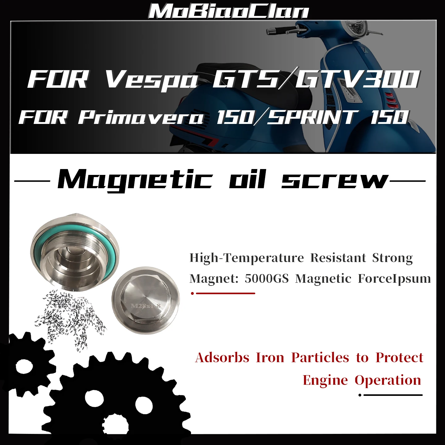 

Для Vespa GTS 300 GTV300 магнитный винт для слива масла из нержавеющей стали Primavera 150 Sprint 150 масляный винт аксессуары для мотоциклов ﻿