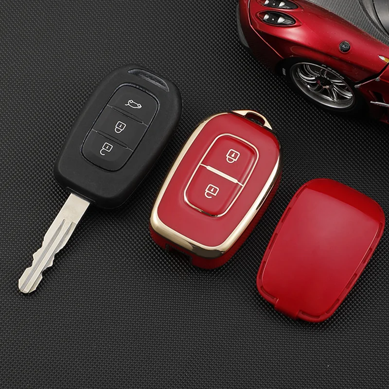 TPU Car Key Cover Case Fob for Renault Kwid Traffic Symbol for Dacia Sandero Logan Duster 2016 2017 2018 Shell Accessories