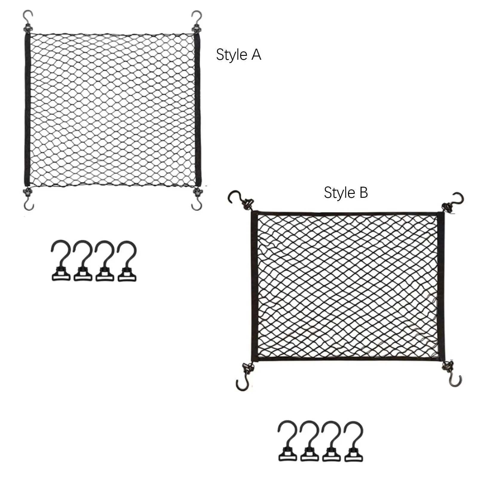 Cargo Net for Folding Wagon Garden Cart with 4 Hooks High Density Mesh Storage Organizer Nylon