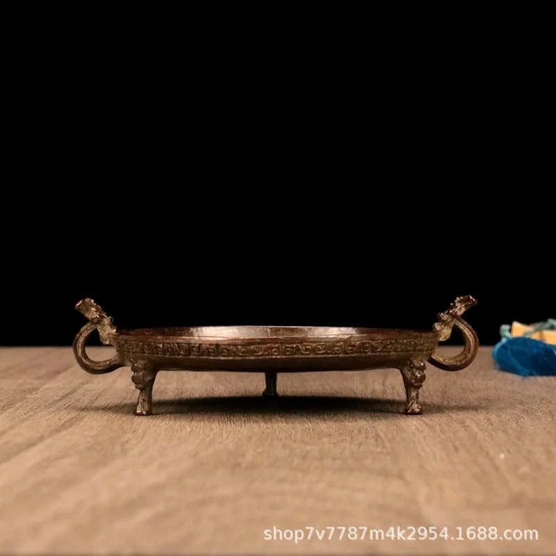 Brass alloy craft item with double animal ears, pen holder, home decoration ornament