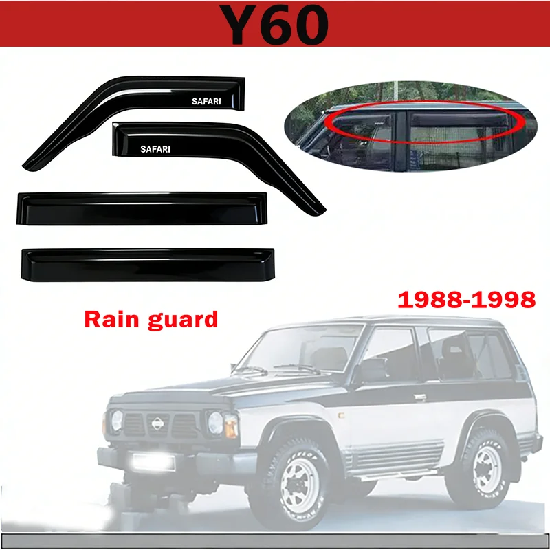 

Suitable for Nissan Patrol Y60 Rain Guards Rain Shield Wideened and Thickened Patrol GQ Rain Visor ABS Material