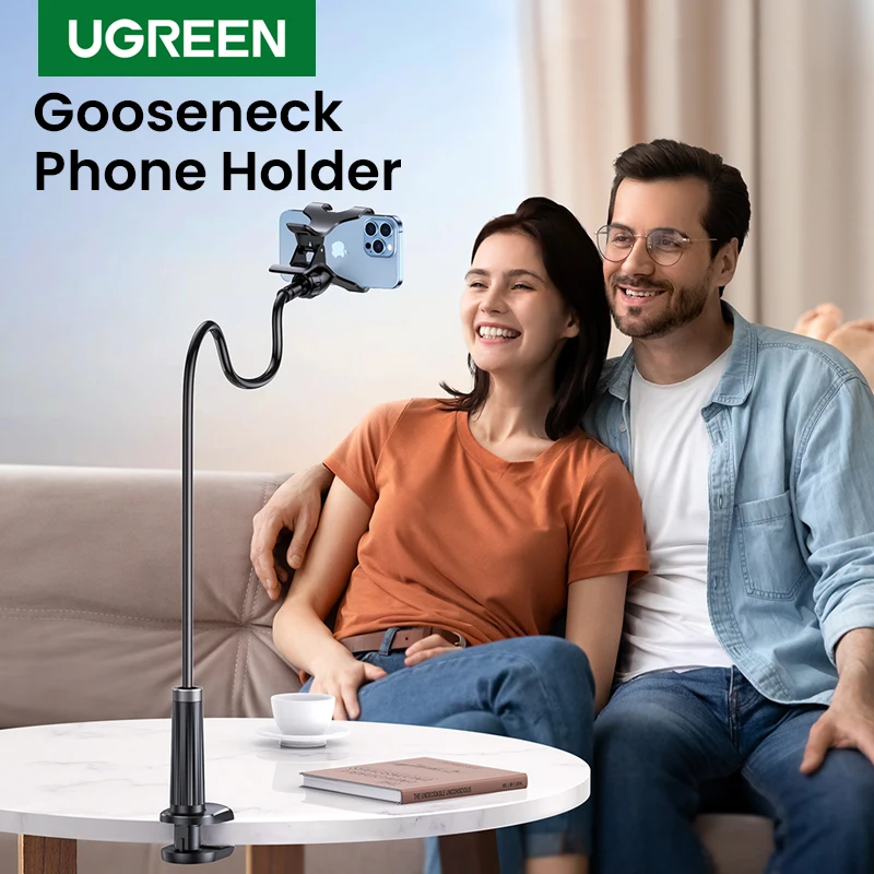 UGREEN Phone Holder Stand Arm Lazy Telephone Stand For iPhone 16 15 Pro Xiaomi Samsung Tablet Stand Aluminum Mobile Phone Stand