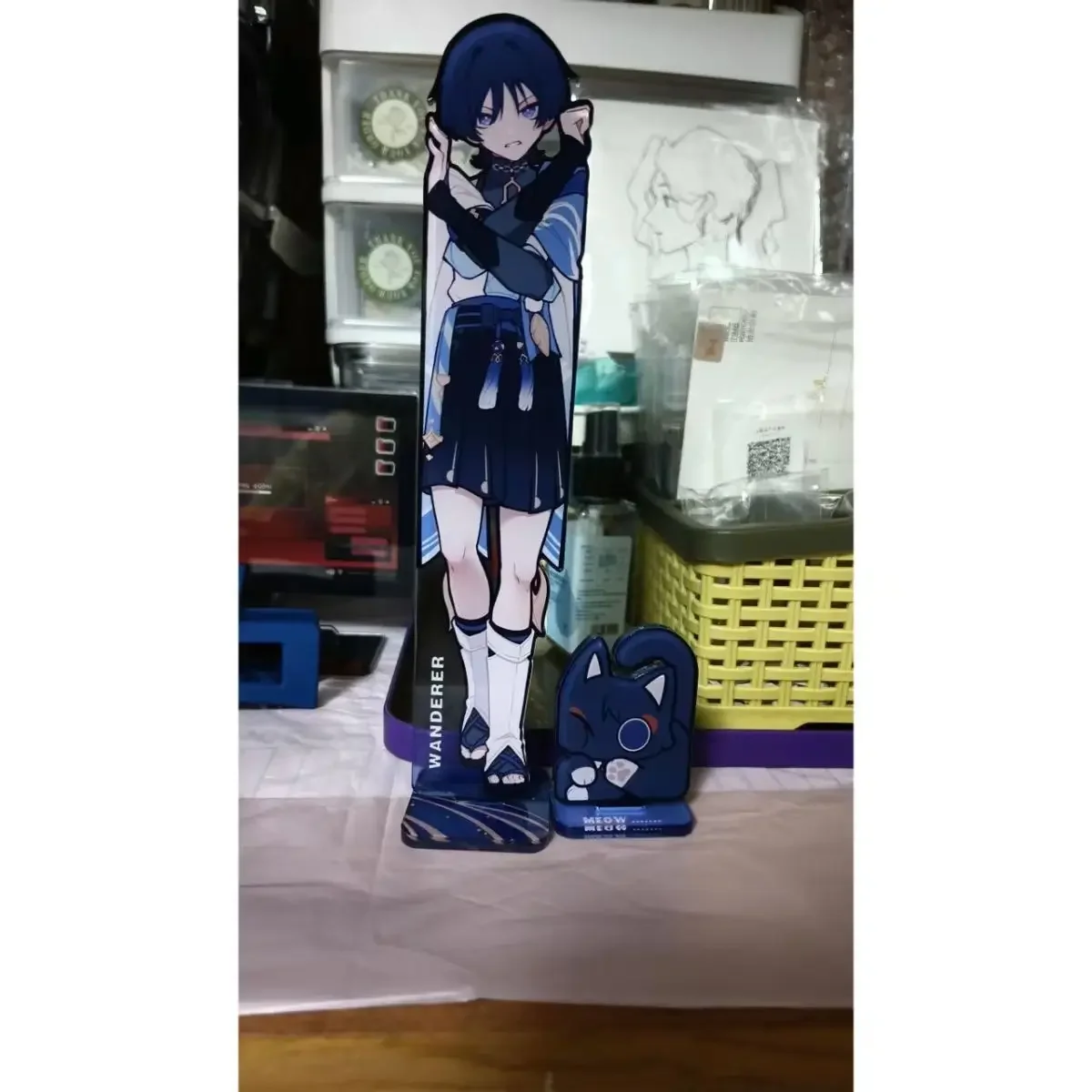 Scaramouche Stojak akrylowy Wanderer Figurka Wyświetlacz Anime Towary Kolekcja Dekoracja biurka Ozdoba Accesorios Zabawka Model Prezent — zdjęcie 6