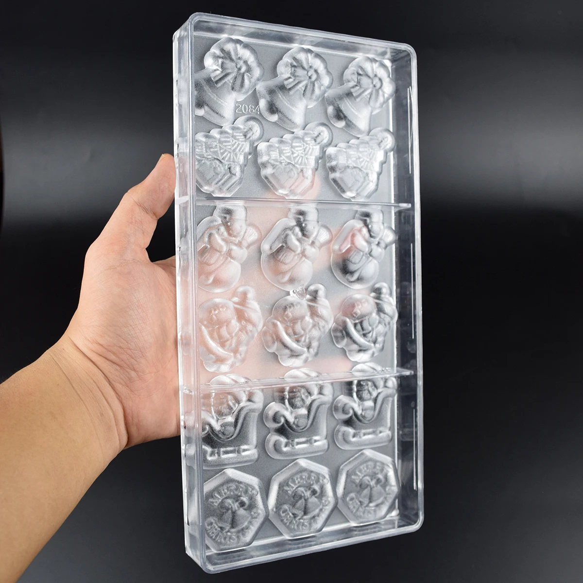 New Chocolate Mold Polycarbonate Christmas Shape Candy Bonbons Plastic Confectionery Tray Pans Baker Baking Pastry Tools