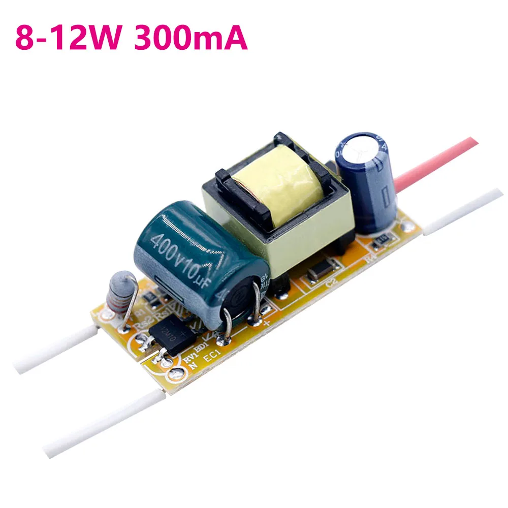 1-3W 4-7W 8-12W 15-18W 20-24W 25-36W LED sürücü güç kaynağı yerleşik sabit akım aydınlatma 110-265V çıkış 300mA transforme
