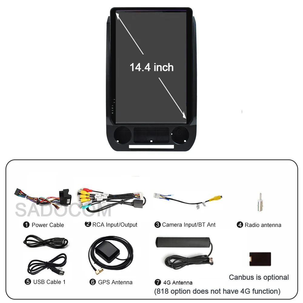 DSP Carplay 14 8G + 128G IPS مشغل السيارة الوسائط المتعددة GPS WIFI الملاحة لفورد F150 F250 F350 الهروب Explorer Edge E150 موستانج