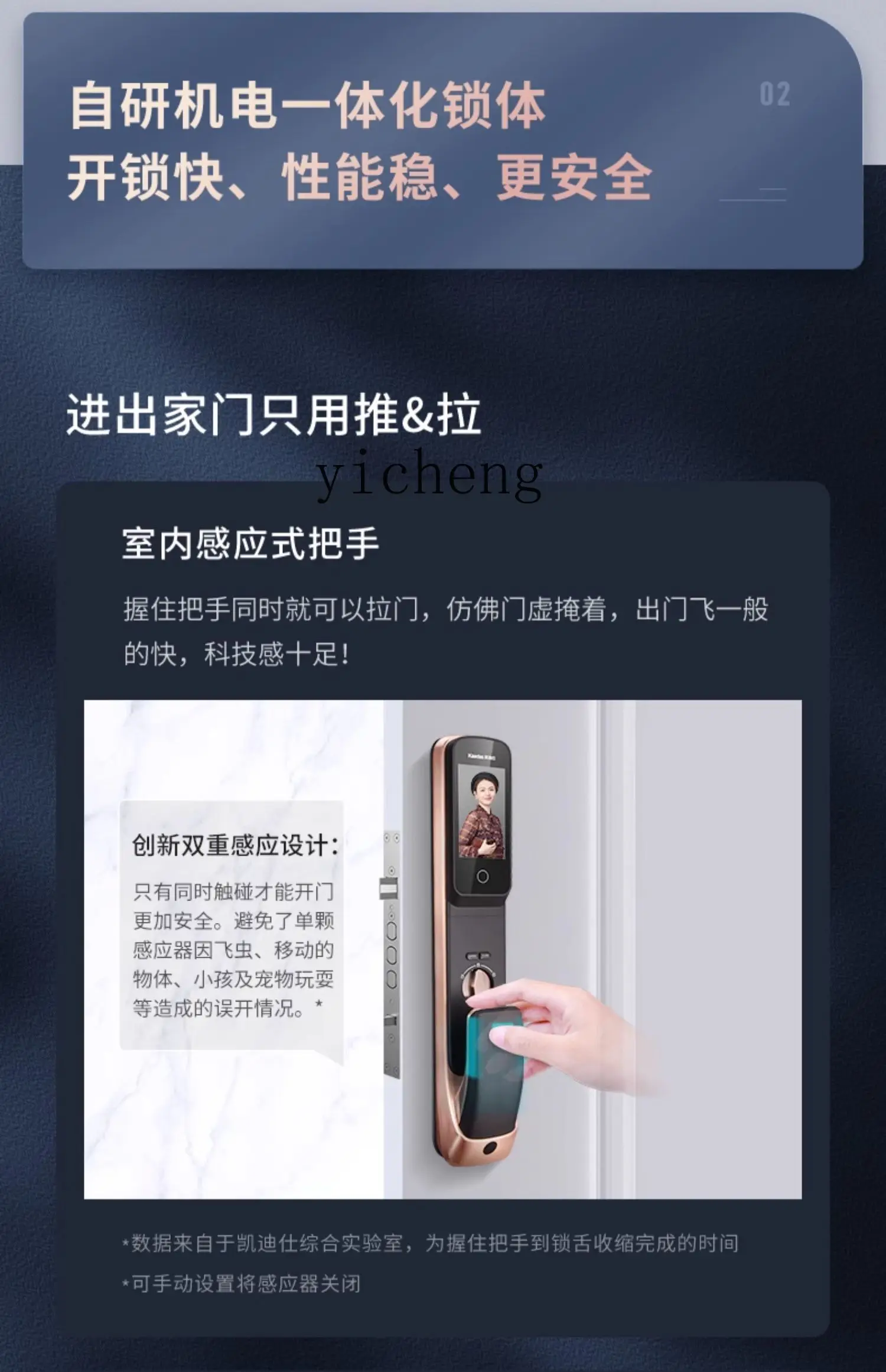 ZC groot scherm cat eye automatische vingerafdruk elektronisch wachtwoord huishoudelijk antidiefstal slim deurslot