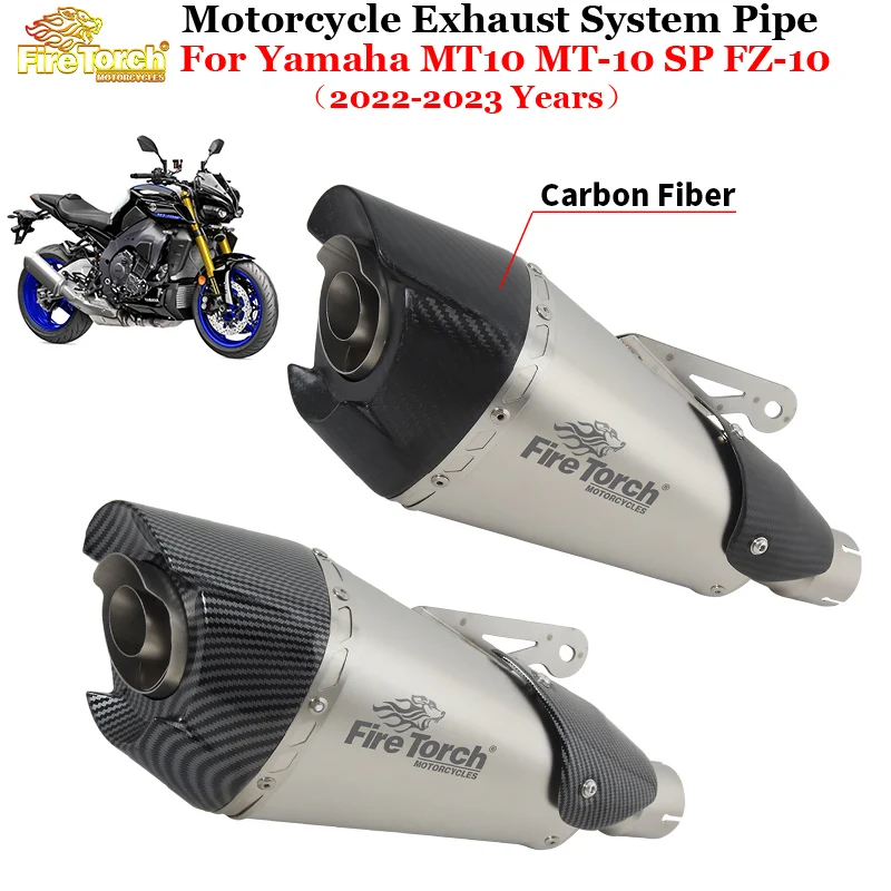 Slip-On For Yamaha MT10 MT-10 SP FZ10 FZ-10 2022 2023 Motorcycle Exhaust Escape Systems Modify Link Pipe Muffler Moto DB Killer