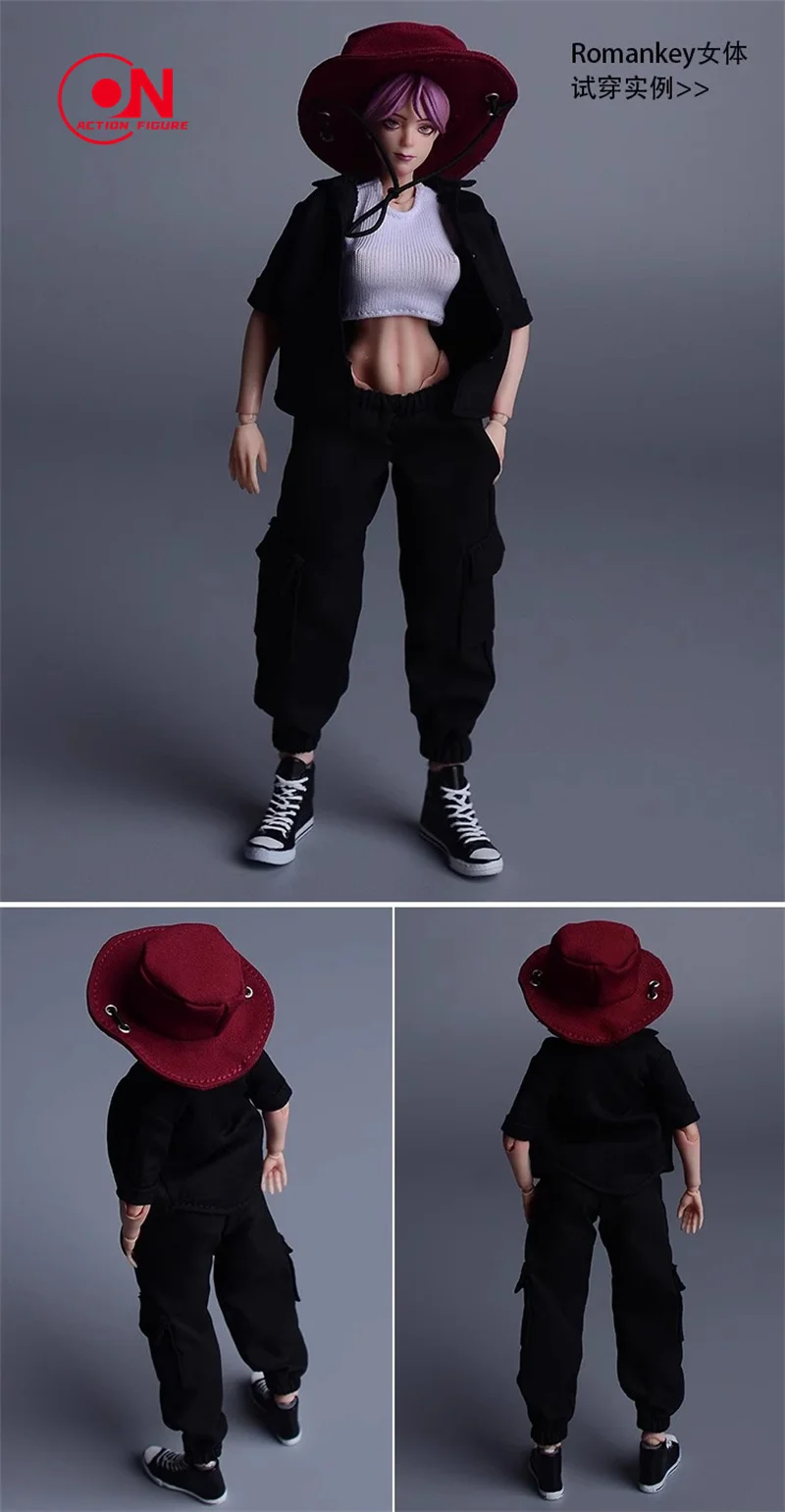 ATStory 1/12 Beach Round Gentleman Hat Abbigliamento Accessori Modello Fit 6 "Maschio Femmina Action Figure Body Dolls