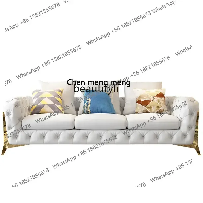 

cc182R11 Light Luxury Modern Leather Sofa New Classical Living Room Sofa 123 Combination American Designer Furniture couch