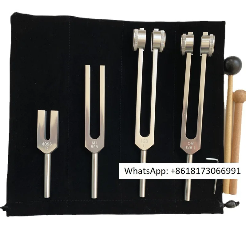 

Aluminum alloy tuning fork set crystal 4096 mi528 128 om 136.1 OM tuning fork multi-color