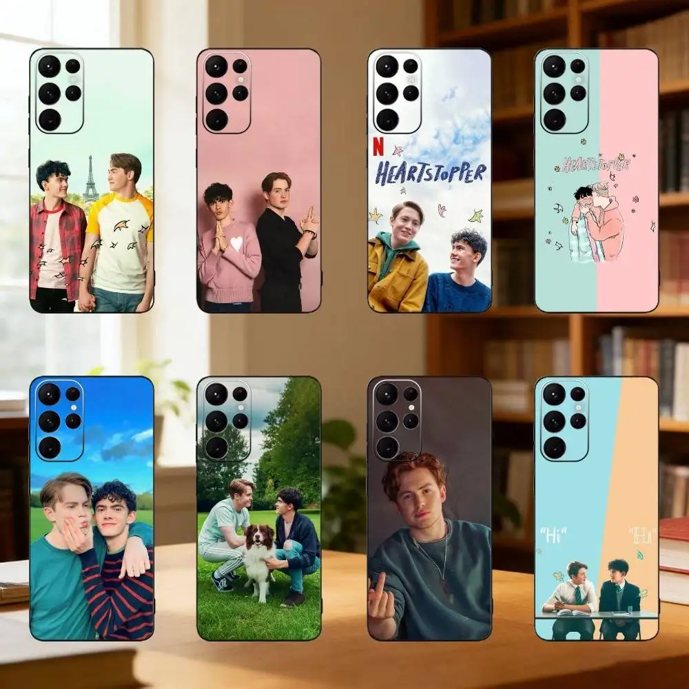 

Heartstopper Nick Charlie Stars Phone Case For Samsung S25,24,23,22,30,21,10,9,Ultra,Plus,Lite Soft Black Case