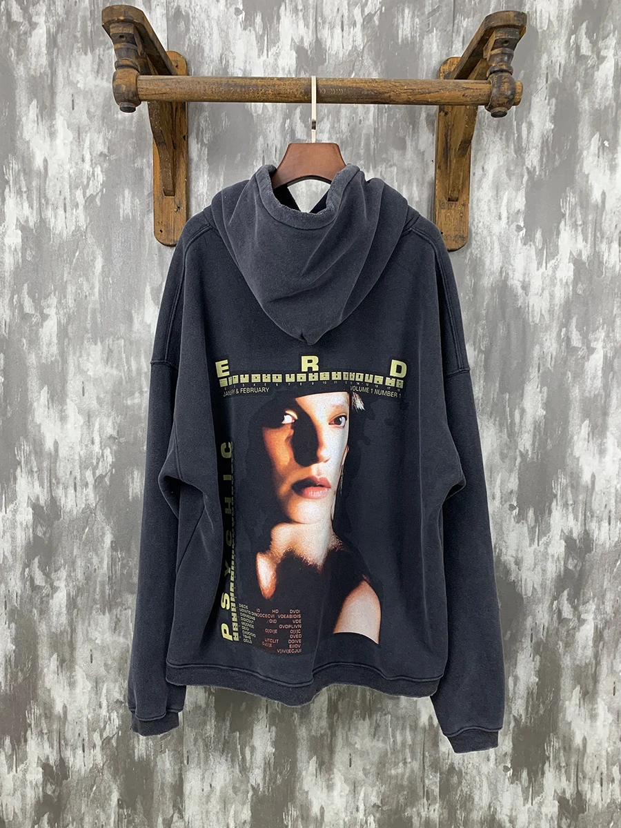 

Cleanfit Sle Hat Sweatirt Waed out Depred Rich Second Generation American Retro Autumn Winter Men's Casual Hoodie