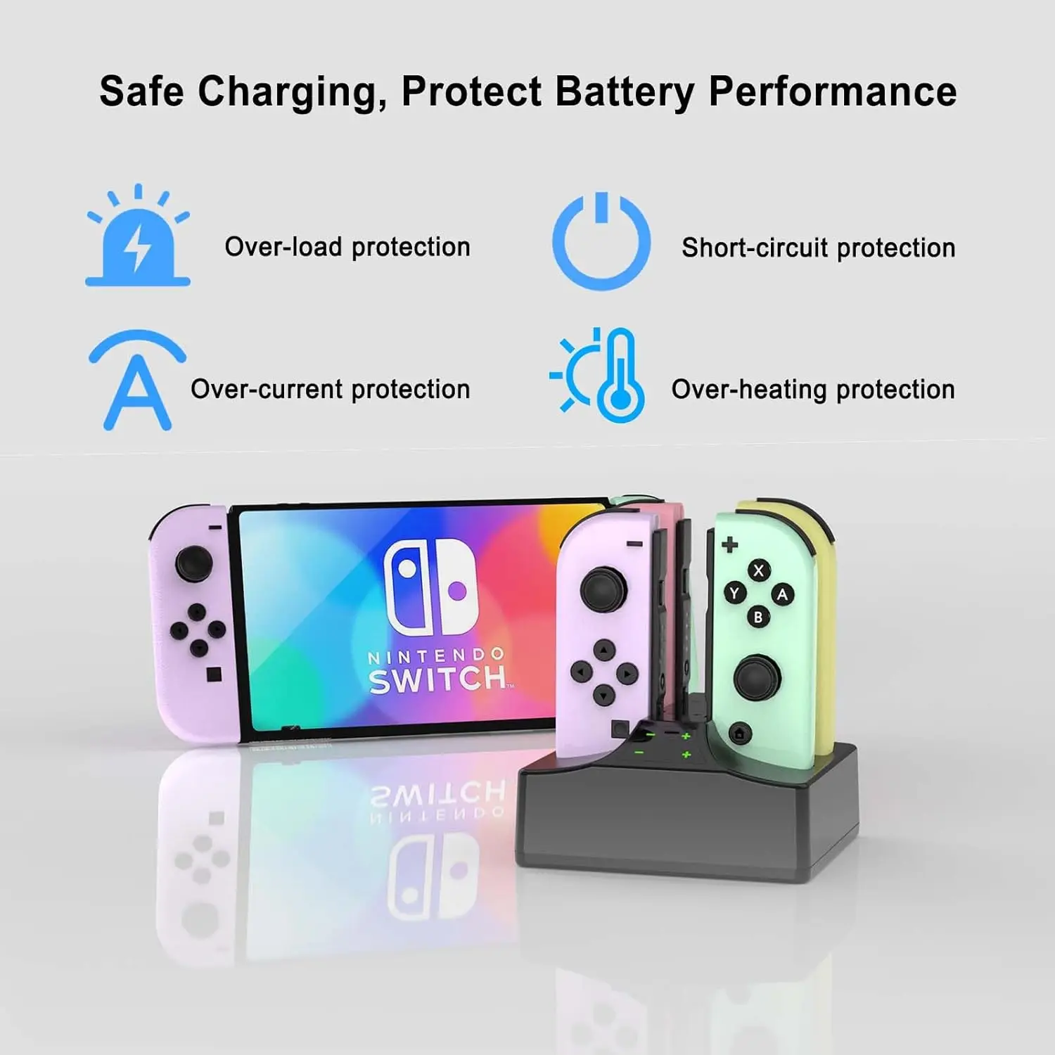 Charging Dock for Nintendo Switch OLED Charger Station for Switch Joy-con with a USB Type-C Gaming Accessories Charging Stands