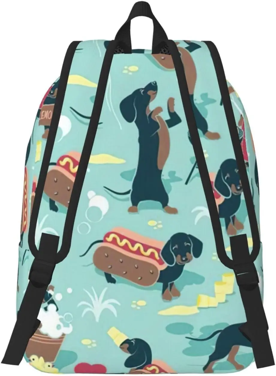 Hot Dogs and Lemonade Fashionable and lightweight canvas backpack, fit for casual travel, easy to carry your life