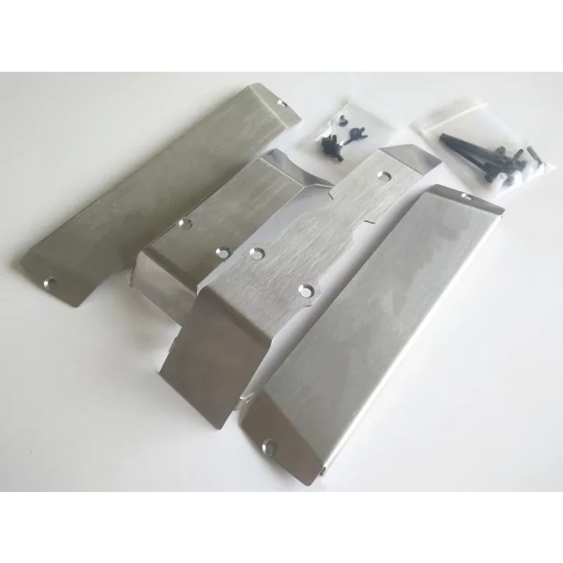 4 قطعة هيكل من الفولاذ المقاوم للصدأ درع حماية لوح التزلج لـ Traxxas E-Revo 2.0 VXL 86086-4 #3