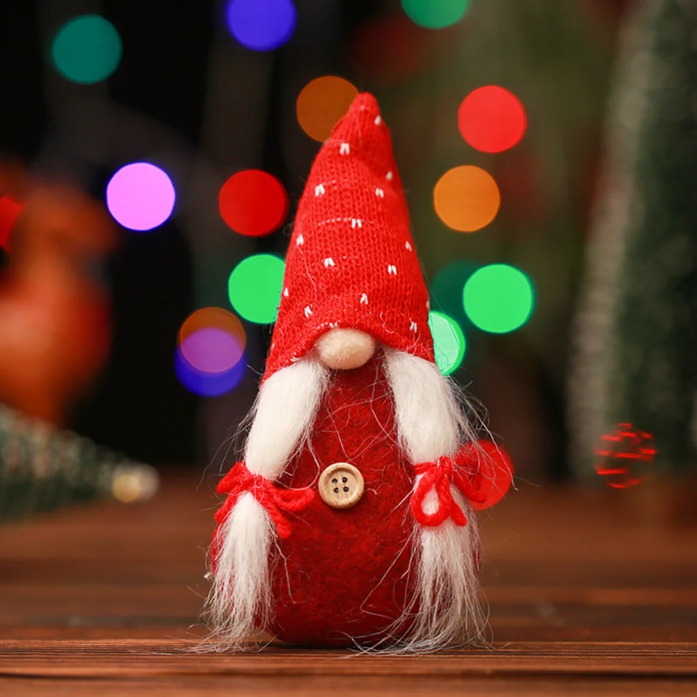 Christmas Deco Xmas Mini Gnome Faceless Girl Forest Doll Pendant 2023 Merry Christmas Natal Noel Christmas Tree Decor Navidad