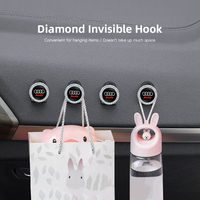 2pcs Car Emblem Small Hooks Multi-function Adhesive Hanging Hooks For Audi Sline A3 A4 A6 A5 Q5 S5 S6 S8 TT B2 B3 B4 A1 S2 S7 S1