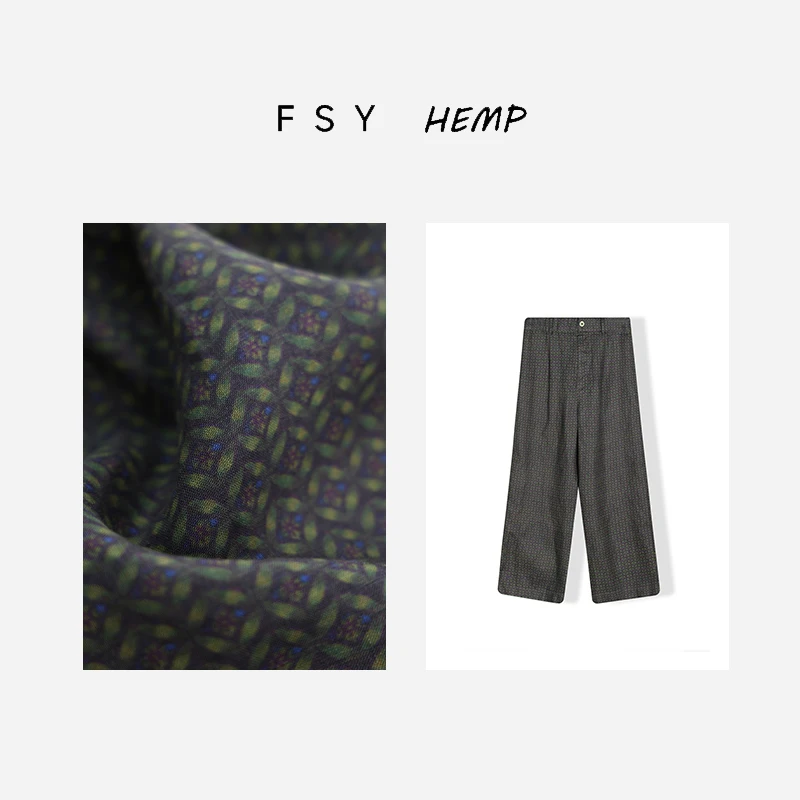 

Casual Han Hanmiao High Waist Straight Leg Pants Women's Summer Thin Nine Points Breathable Comfortable Street Sle FSY50499