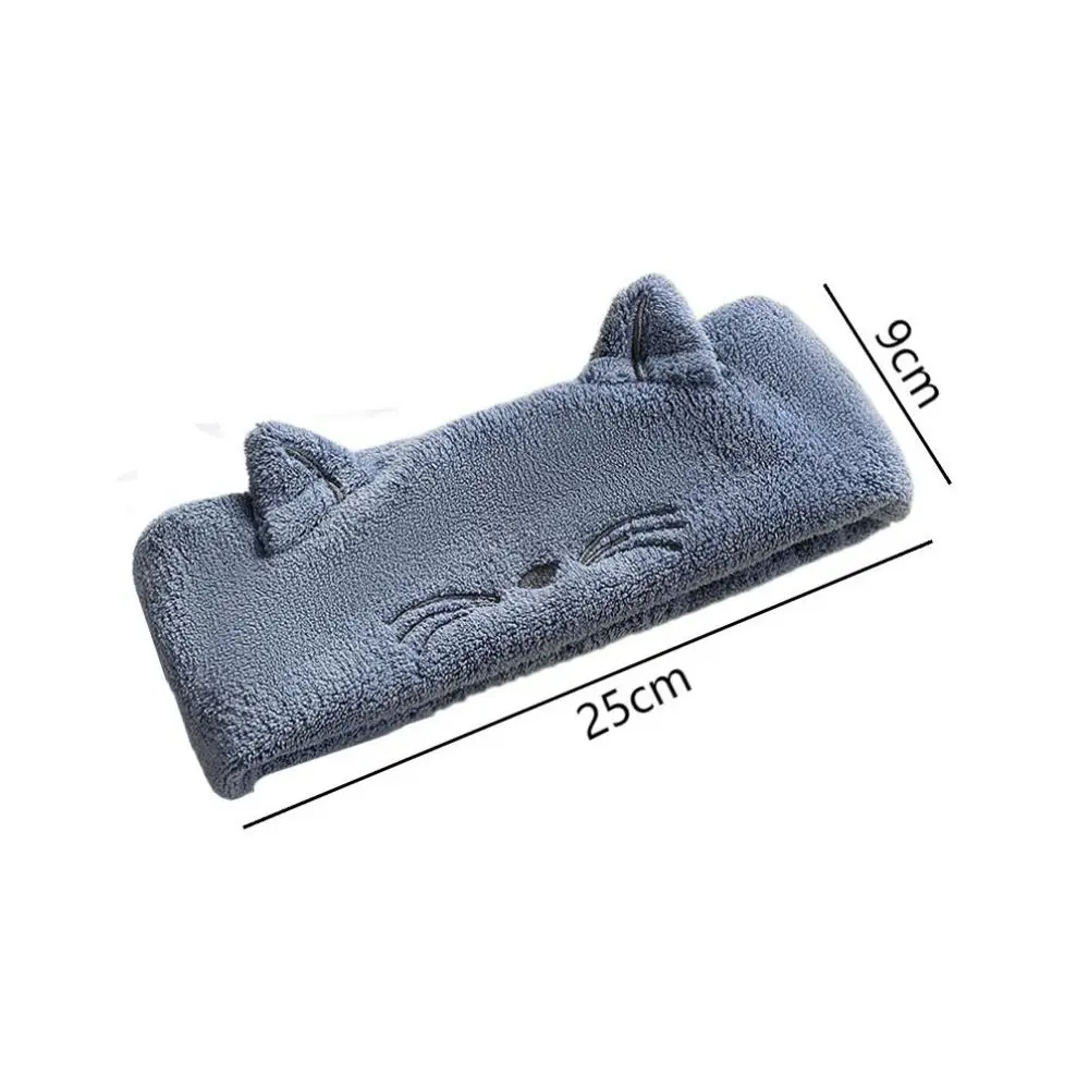 Turban artificiel astique Absorbant pour Femme, Bandeau de Sauna, Lavage du Visage, Sourire, Mignon, Chat, Doux, Accessoires pour Cheveux