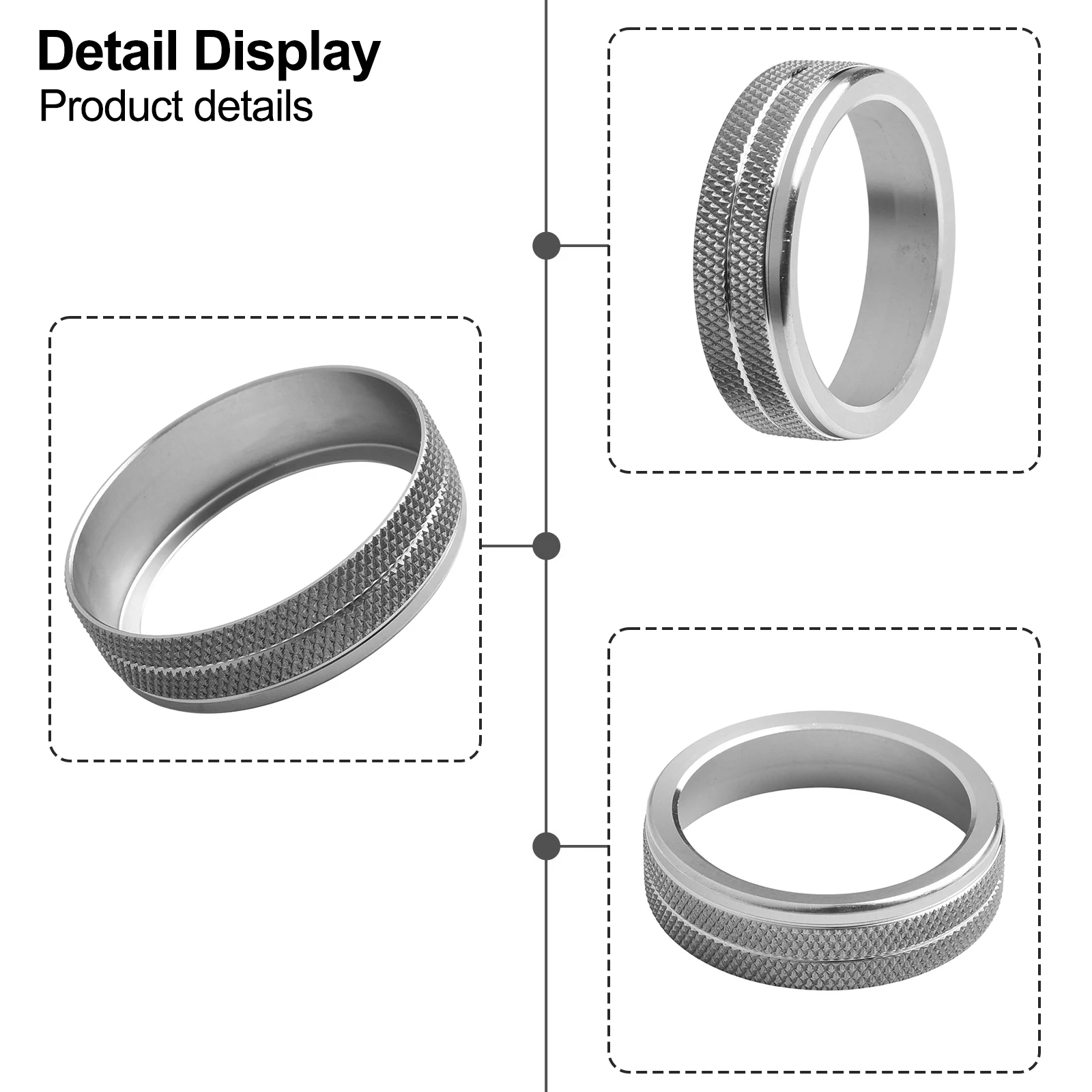 AC Control Knob Enhancement Aluminium Alloy Cover Ring Designed Specifically for Volvo Vehicles XC60 For S80 V40