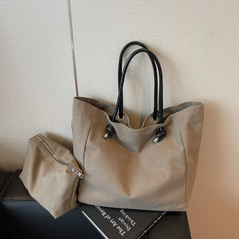 

High capacity Canvas Shoulder Bags for Women 2025 Luxury Designer Shopping Bag Brand Trend Tote Bag Females Handbags and Purses