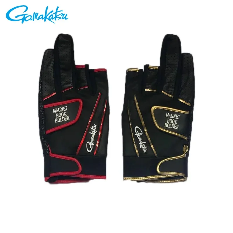 Gamakatsu Fishing Gloves Outdoor Sports Gloves for Camping Cycling Anti-Slip Fly Fishing Finger Protector Neoprene Gloves