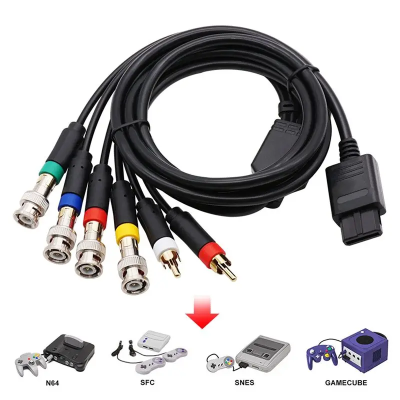 Y60A NEW-RGB/RGBS Cable for N64 SFC SNES NGC Video Consoles Composite Cable with Strong Stability