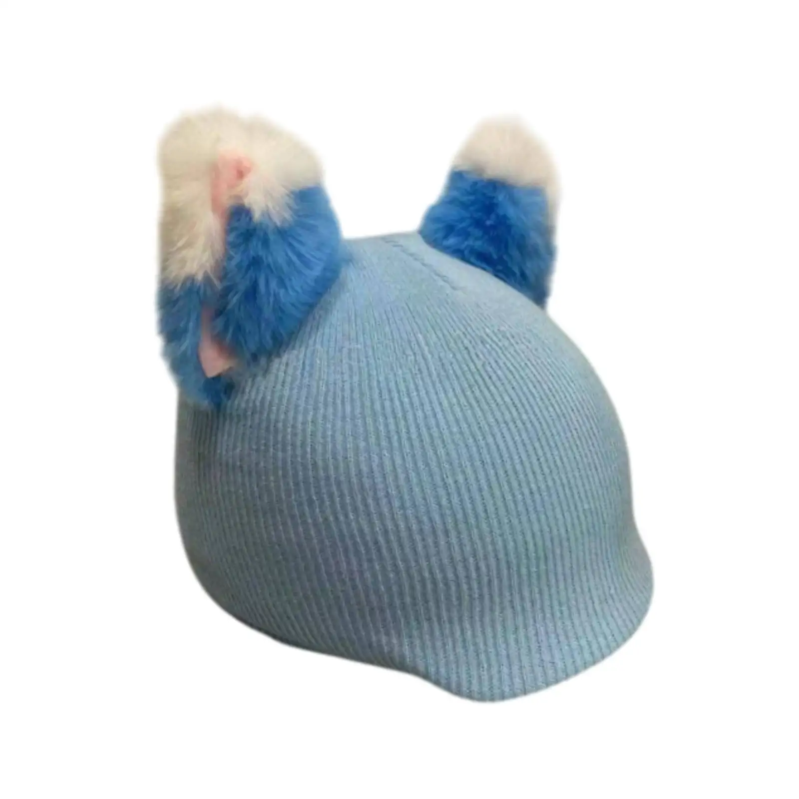 Adorable Cat Ear Ski Helmet Cover Knitted Cap for Women Snowboard Helmet Decor Stretch Fit Warm Winter Outdoor Gift