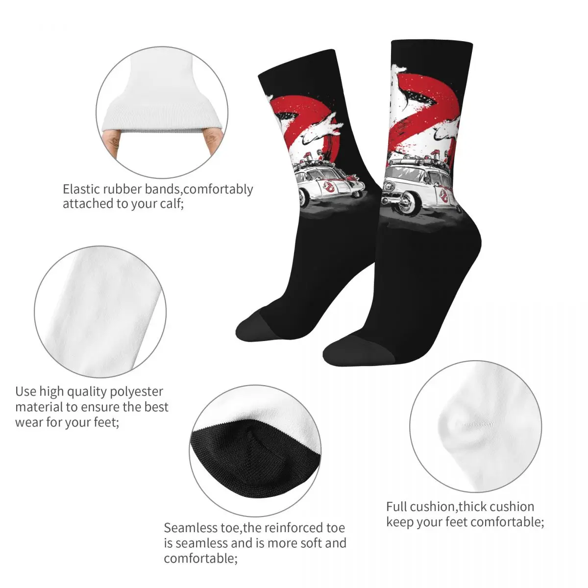 Autumn Winter Harajuku Unisex Ghostbusters Monster Movie Socks Ghost Busters Non-slip Crew Socks