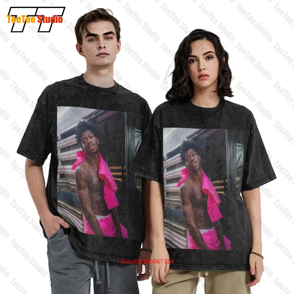 تي شيرت Lil Nas X Jack Harlow Industry Baby Vintage كبير الحجم KW2Z #2