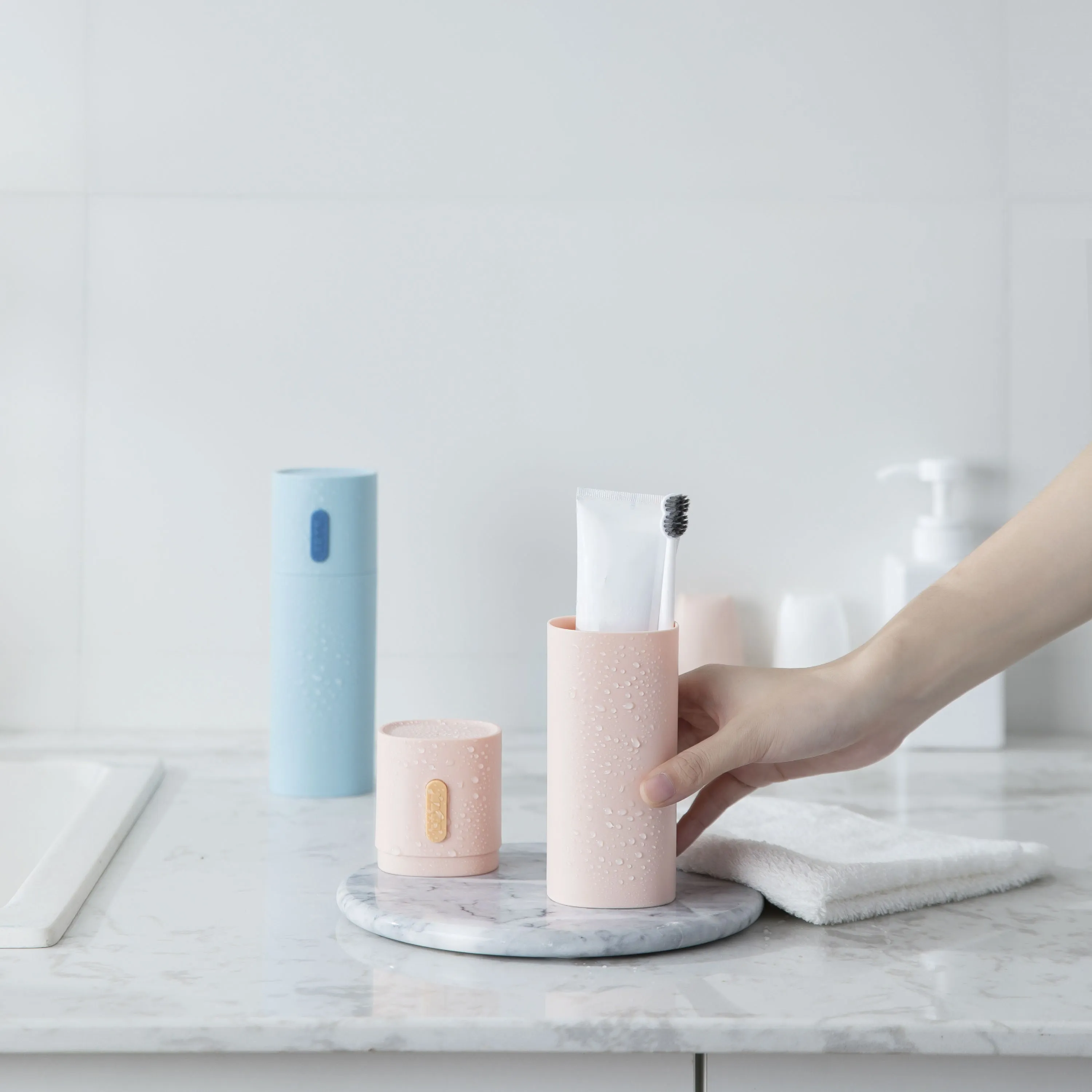 E-Net Innovation PP + 실리콘 휴대용 칫솔 소걸 케이스