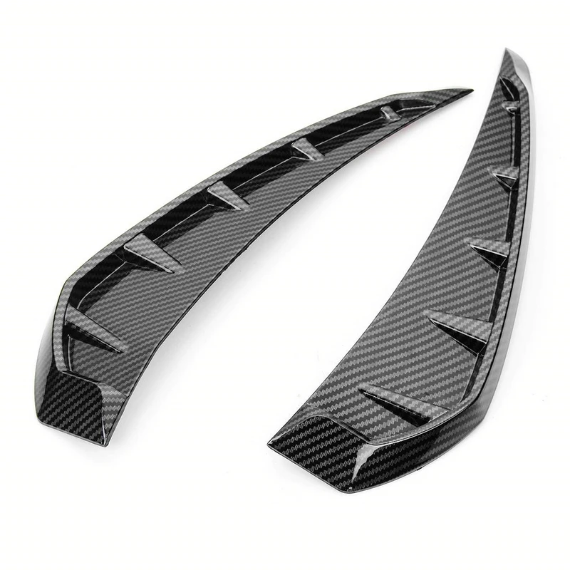 Carbon Fiber Style Black Side Fender Spoiler For Honda Civic 2016 2017 2018 2019 2020 10th Car Accessories Trim view 3