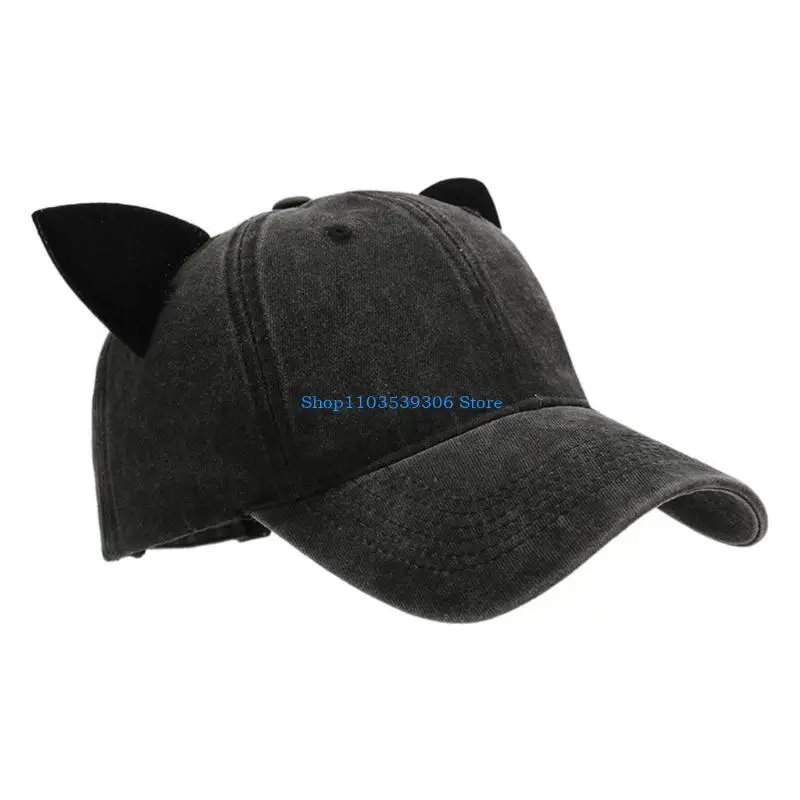 قبعة بيسبول قابلة للتنفس 400A للنساء والفتيات وآذان القطط قابلة للتعديل للجنسين #2