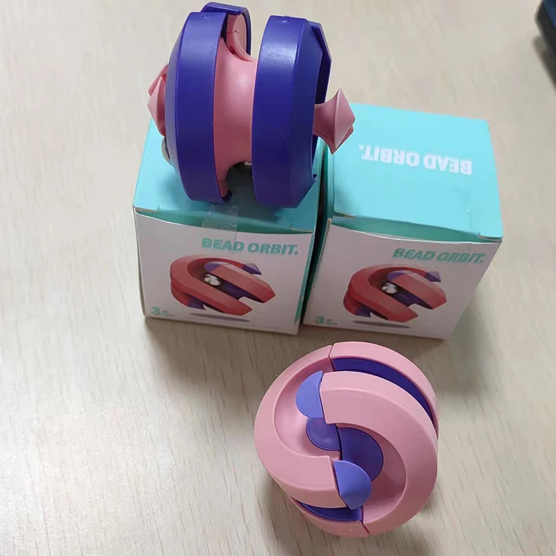 Boule orbite rotative, 2 pièces, Fidget Spinner, Puzzle infini, Cube, nouveauté, anxiété, jouets anti-Stress, cadeaux pour adolescents, garçons et filles