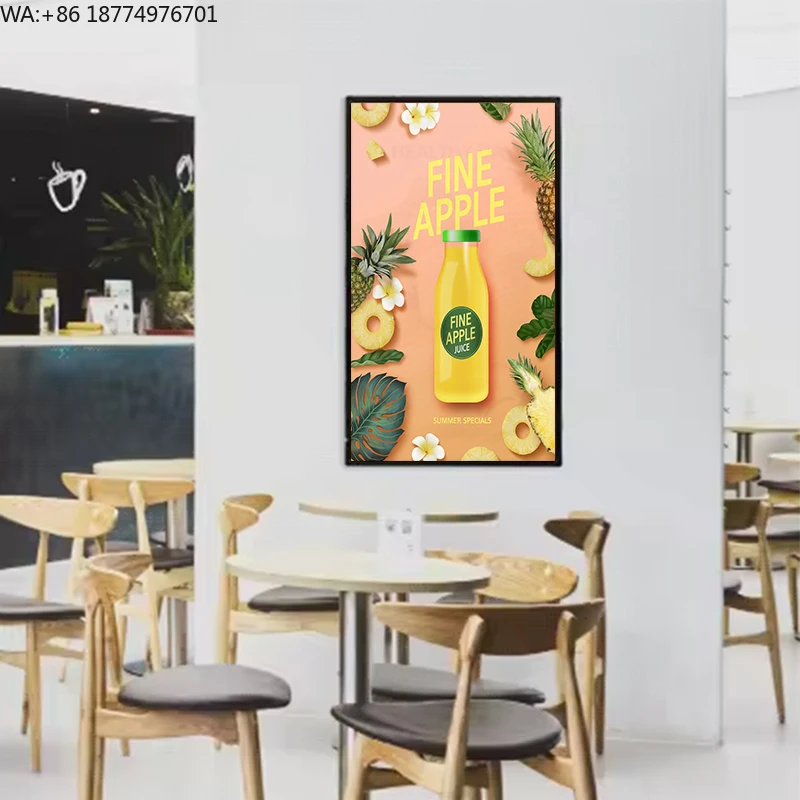 Customized A1 A2 A3 A4 Restaurant Menu Sign Board Lcd Advertisement Light Box Poster Frame Display Poster