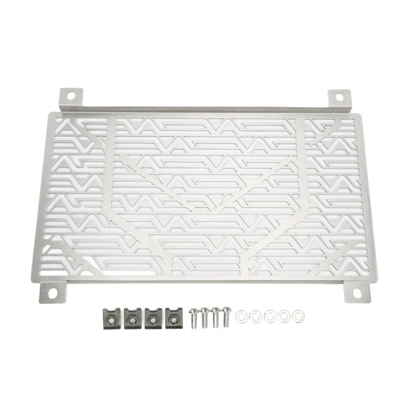 Motorcycle Radiator Grille Stainless Steel Water Tank Cover Replacement For NINJA 250 300 400 2018+(Silver )