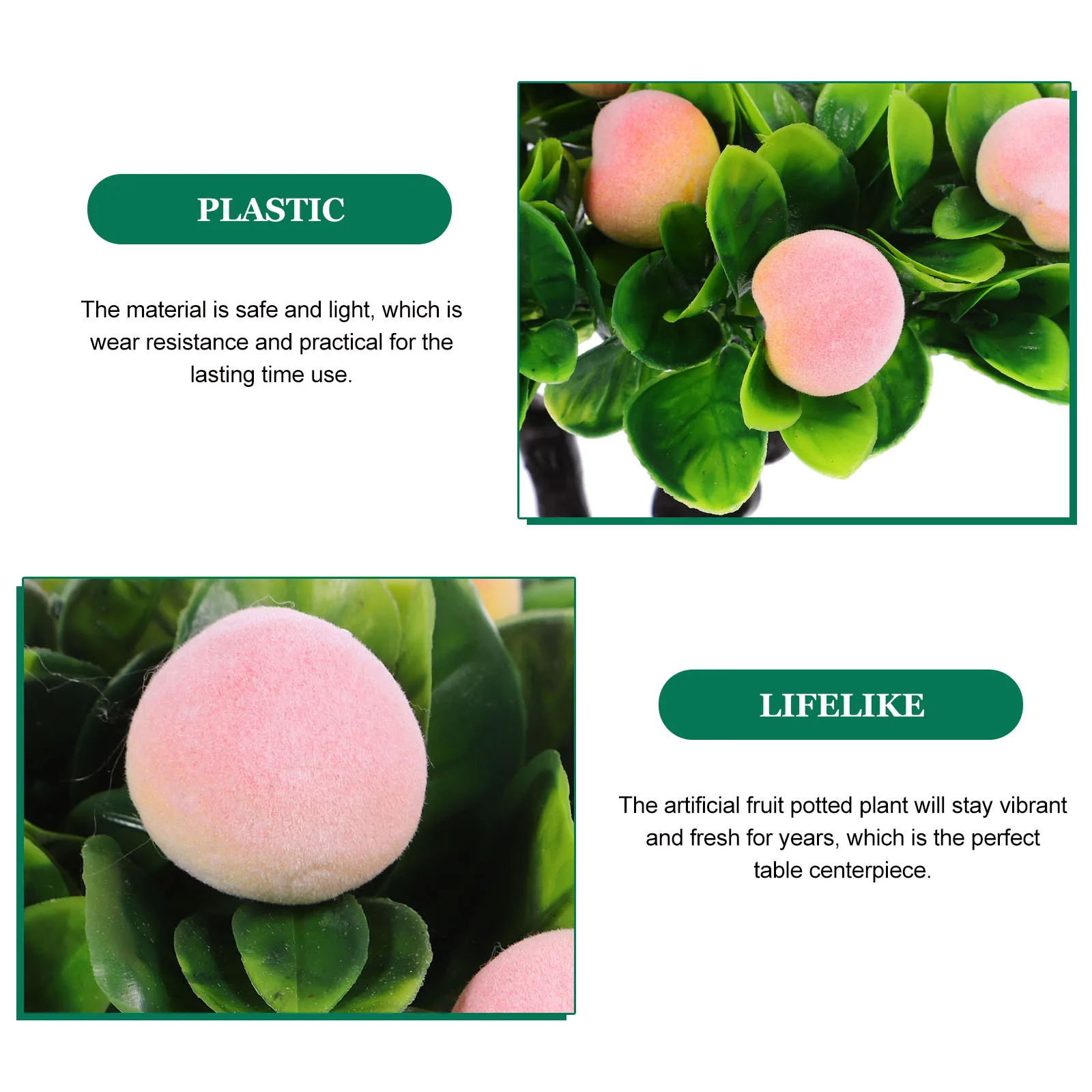 Artificial Fruit Tree With Pot Realistic Faux Fruit Plant Decor For Home Wedding Party Desktop Centerpiece Simulation