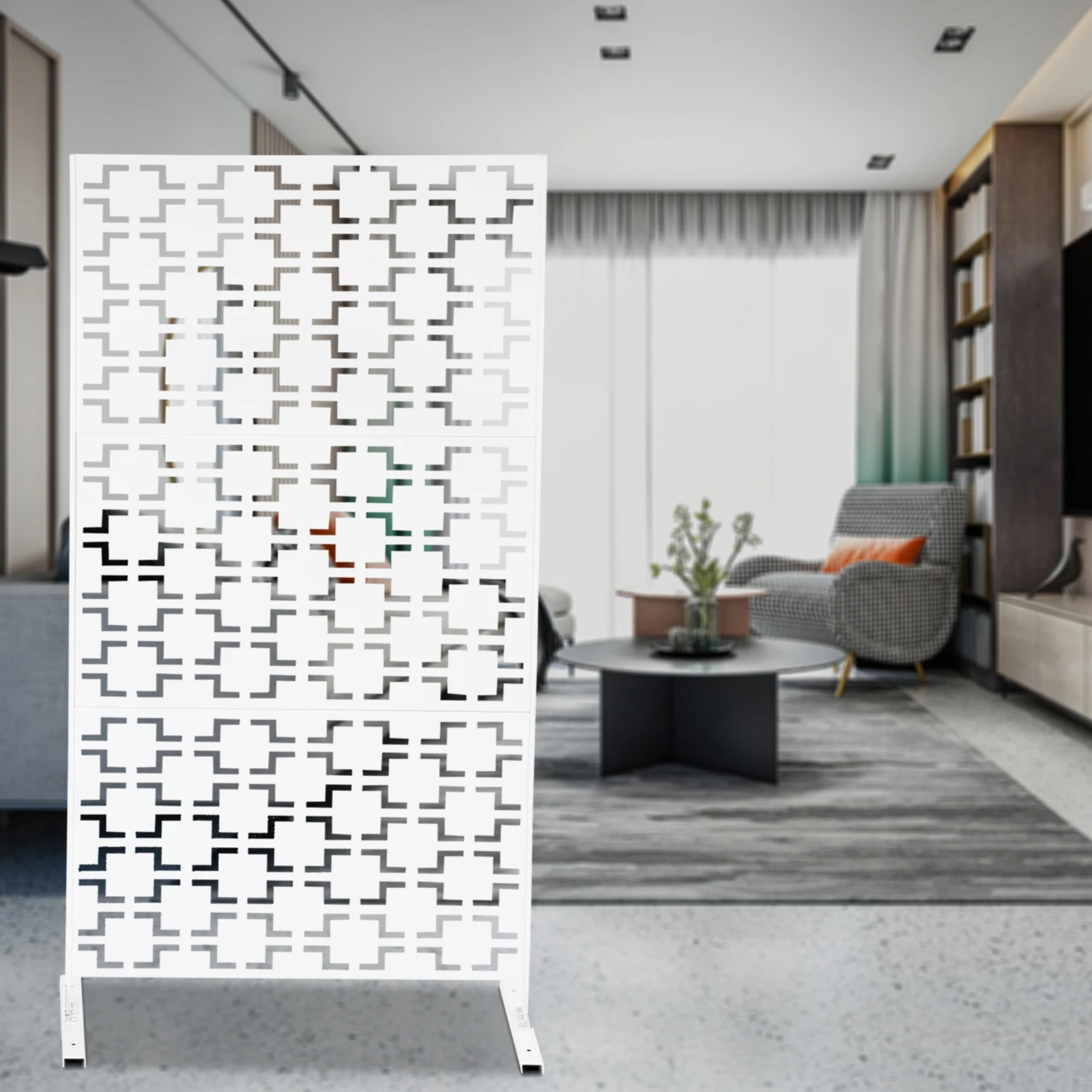 Patio Privacy Screen, Durable Steel with Nano-High Temperature Paint, Waterproof and Rust-Proof, Easy Installation, Perfect for