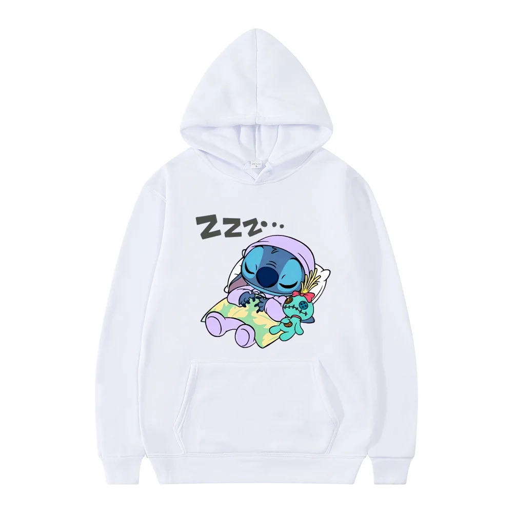 Sudadera con capucha de dibujos animados de Lilo Stitch para mujer, ropa de calle de Manga de Anime, Harajuku, Linda puntada, nueva Navidad