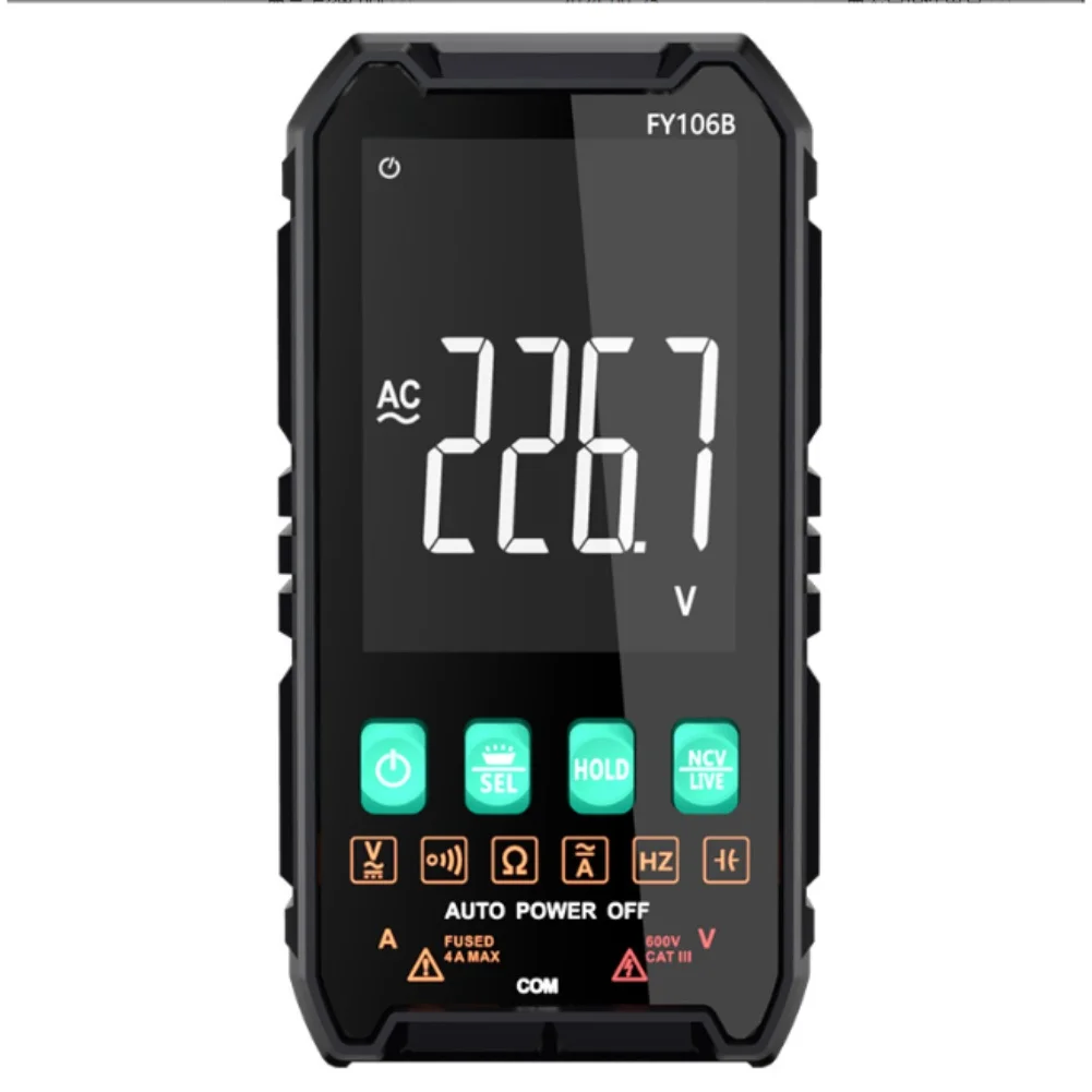 106B For Ultra Thin Digital Multimeter Auto Manual Range AC DC Voltage Current Resistance Capacitance NCV Tester Portable Tool