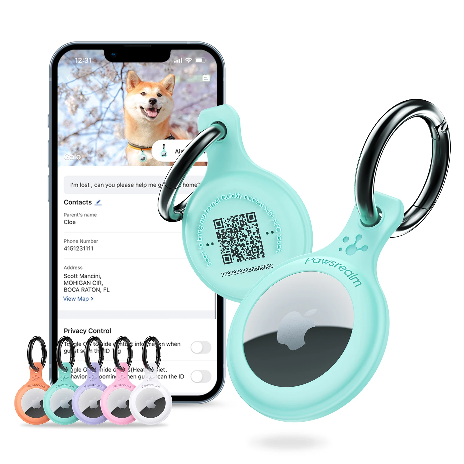 Manufacturer Smart Silicone Airtag Holder With PawView App