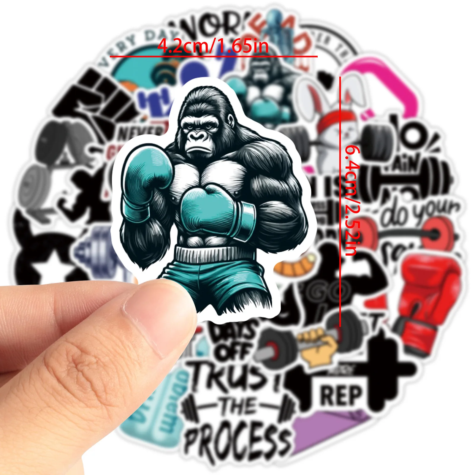 50PCS Fitness Motiv… - image