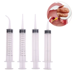 12ml Oral Care Tonsil Socket Irrigator Dental Irrigation Syringe With Curved Tip Disposable Dental Instrument For Dentist Use