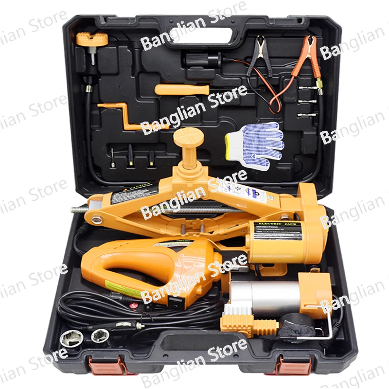 

Electric Car Jack Kit Lifting Set, Scissors, Jacks with Impact Wrench and Pump, Auto Lift Repair Tools, 3 Ton, 12V