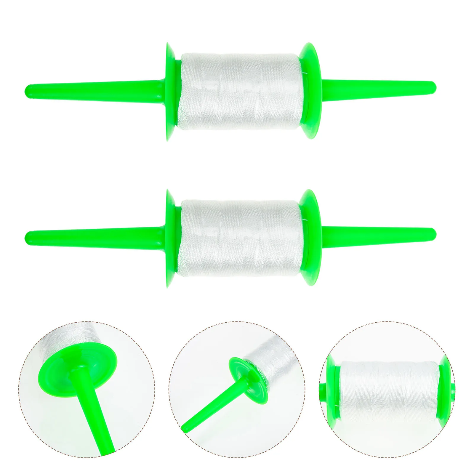 2Pcs Kite Spool Creative Design Fine Workmanship Easy to Fly Kites Vacation Fun Lightweight Reel Kite String Flying Kites Reel