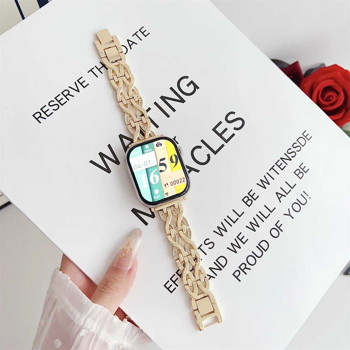 Watch Band For iwatch 42/44/45/46/49mm 38/40/41mm Metal Fashion Watch Strap for Watch Series Ultra2 Series 10/9/8/7/6/5/4/3/2/1_voghion.com