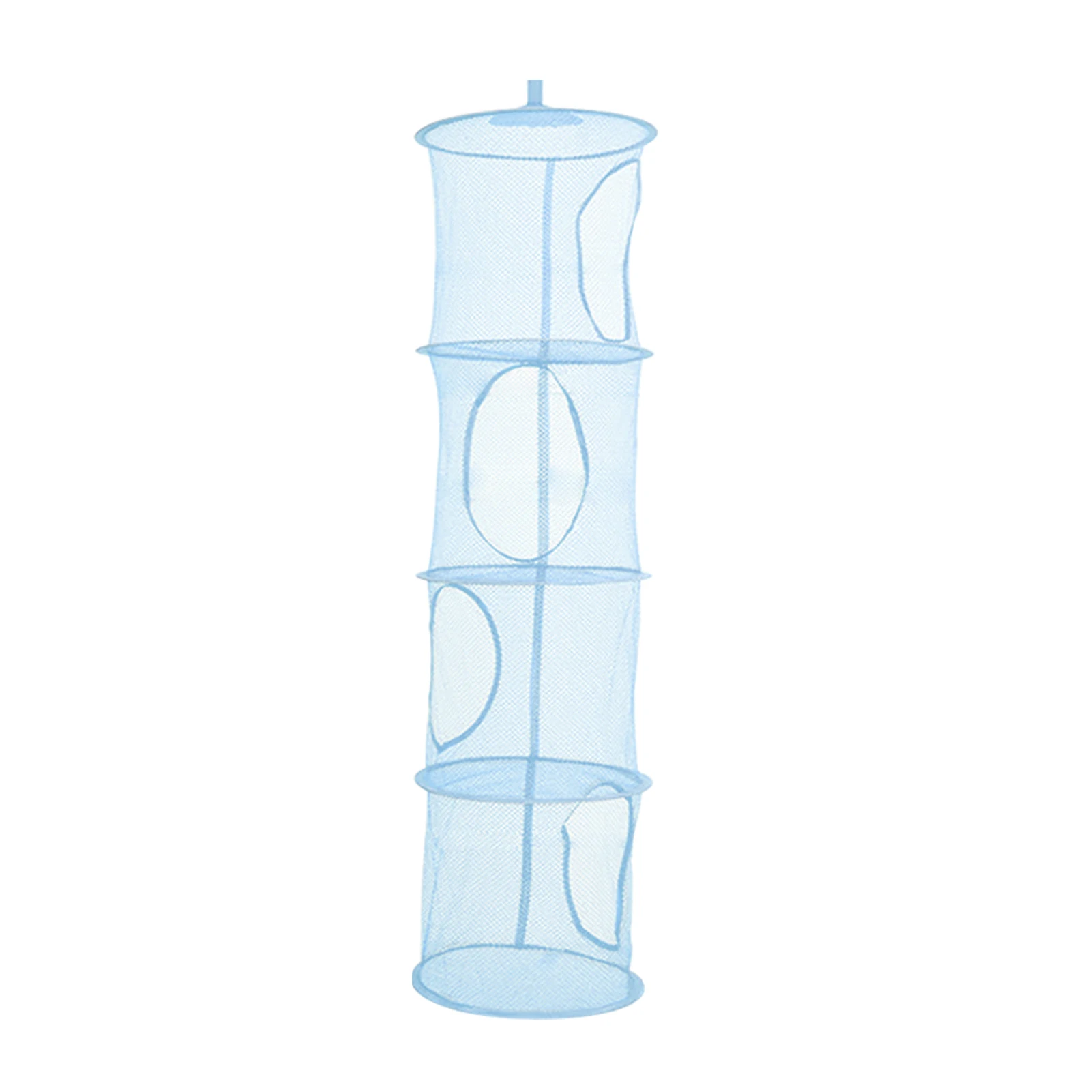 Hanging Storage Net Hanging Toy Storage 4 Tier Mesh Hanging Storage Basket Foldable Space Saving Organizer for Clothes Sundries