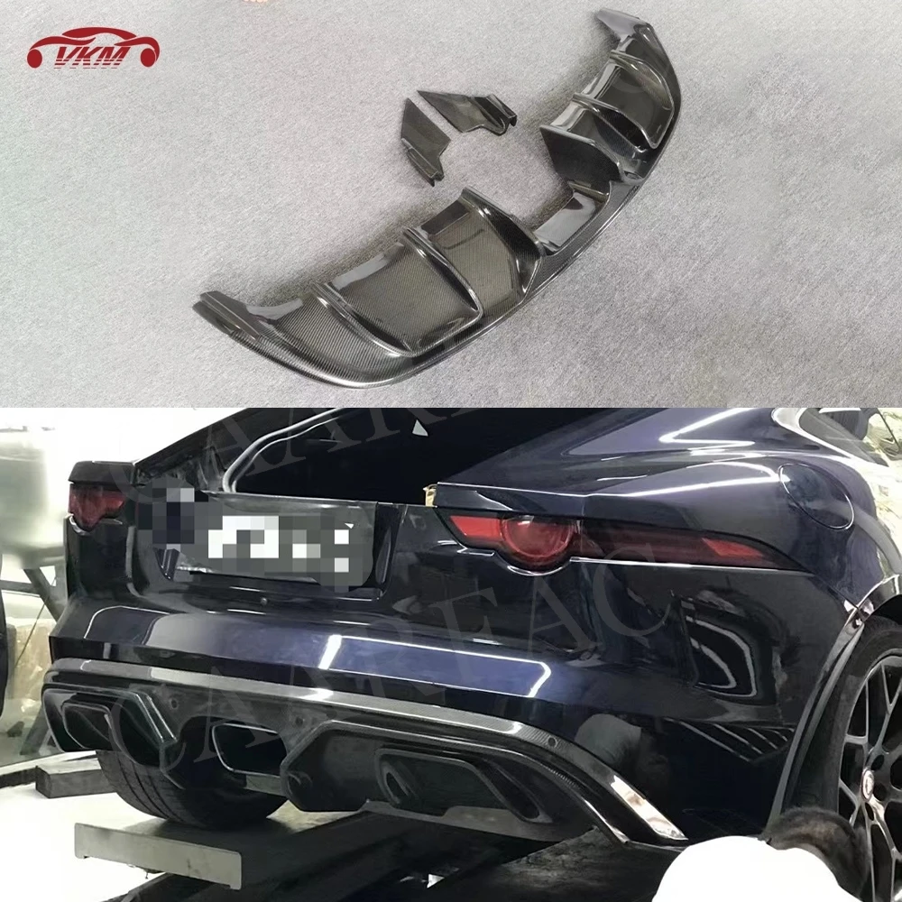 

Carbon Fiber Rear Lip Spoiler Diffuser for Jaguar F-Type Coupe 2015 -2022 Car Rear Bumper Diffuser Spoiler Bodykits Accessories